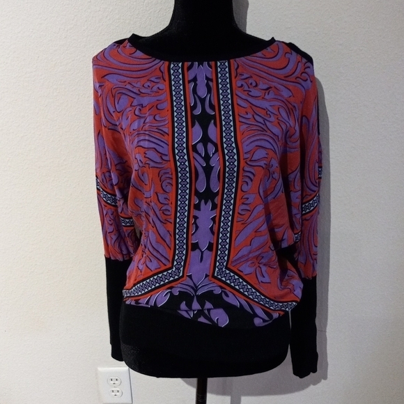 Hale Bob Tops - HALE BOB size SM Aztec silk top, $178.00